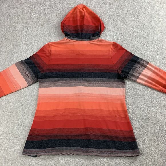 Exofficio Women’s Lightweight Hoodie Medium Full Zip Striped Outdoor - Picture 5 of 12